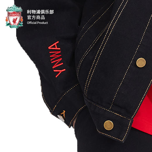 利物浦俱乐部官方商品|简约黑色刺绣牛仔外套时尚百搭球迷必备 商品图4