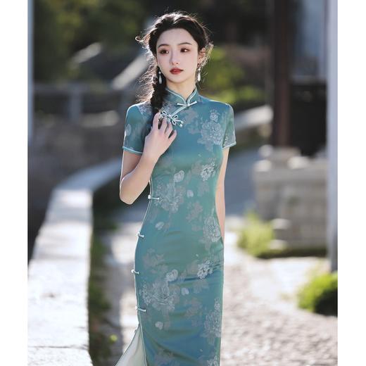 复古提花旗袍年轻款 优雅显瘦改良少女旗袍连衣裙BJS7627 商品图1