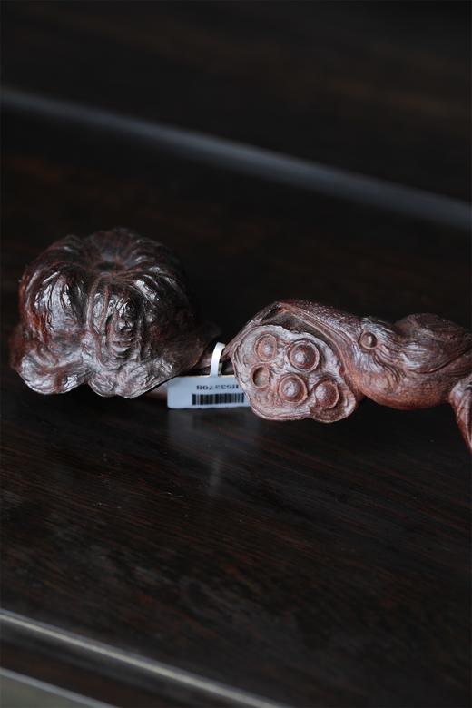 荷趣(翠鸟莲蓬)°血檀如意 商品图1