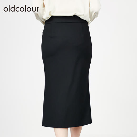 oldcolour春秋商场同款高腰显瘦简约气质中长款半身裙O32063258 商品图3