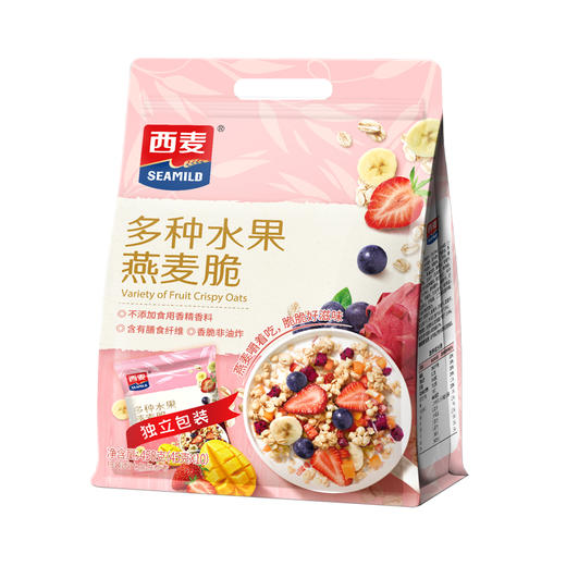 严选 | 西麦水果燕麦组合 多种水果燕麦脆450g*1袋+蓝莓坚果燕麦脆 450g*1袋【赠送：多种水果燕麦脆45g*5袋】 商品图0