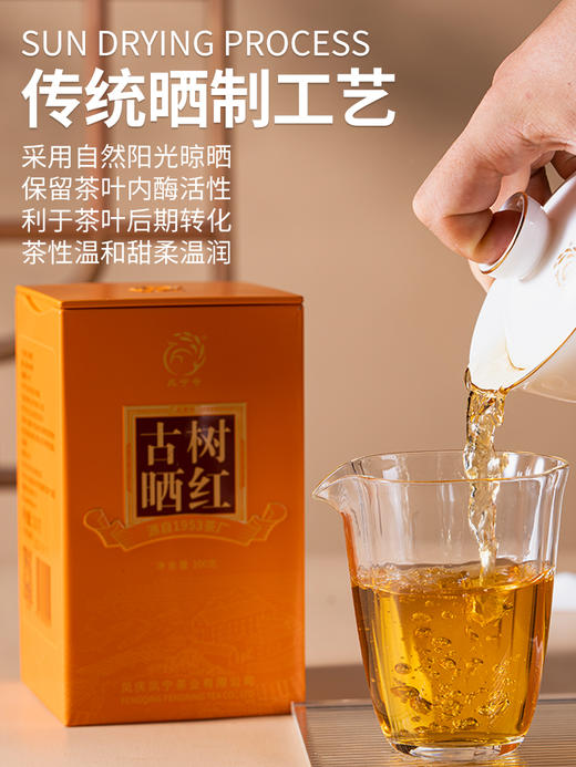 凤宁号【古树晒红】百年古树滇红茶 100克/盒 商品图6