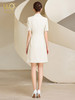 夏季高端粉色绑带连衣裙女短袖主持人职业装气质时尚 商品缩略图7