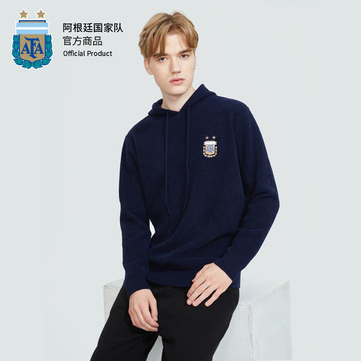阿根廷国家队官方商品丨雪尼尔连帽毛衣 商品图1