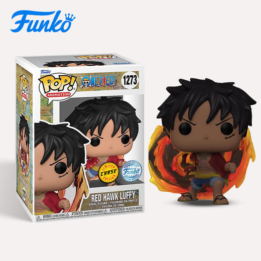 Funko POP! One Piece Red Hawk Luffy 日漫海贼王 路飞火拳枪限定款手办公仔摆件 商品图3