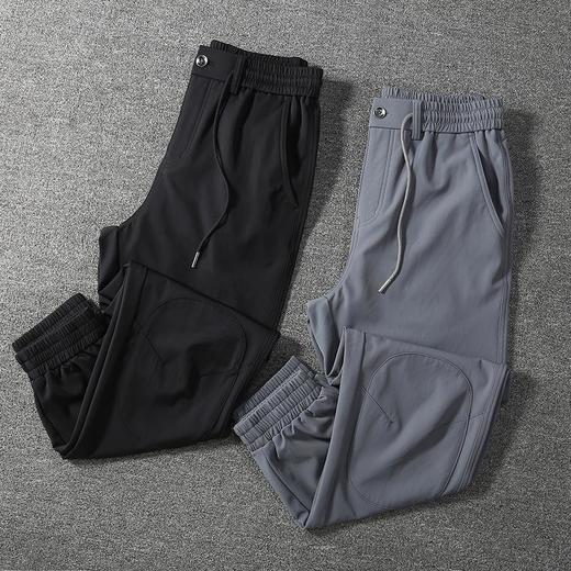 2023新款休闲长筒裤子男宽松 秋季高腰青少年运动束脚裤 商品图1