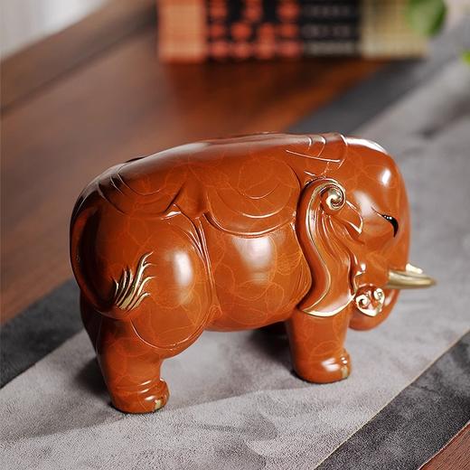 朱炳仁铜 和气致祥大象铜摆件 铜艺术品工艺艺术品 商品图2