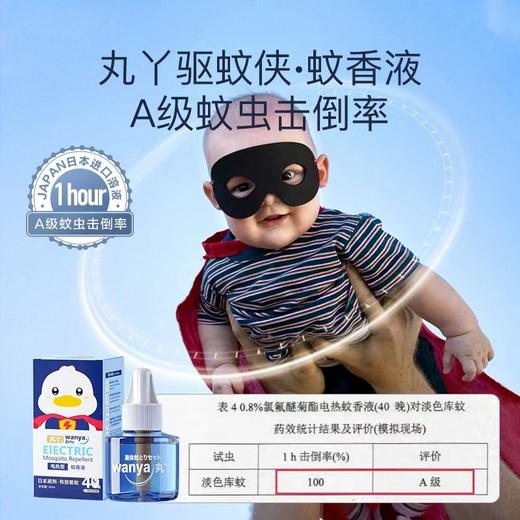 【老爸抽检！丸丫蚊香液】专为婴儿和孕妇设计，采用科学配方，有效驱蚊，无刺激性气味，安全环保。加热器设计，方便易用。让您和宝宝远离蚊虫的侵扰。ry 商品图2