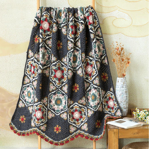 苏苏姐家迦楼罗拼花羊毛毯手工DIY编织钩针衣服毛线团自制材料包 商品图1