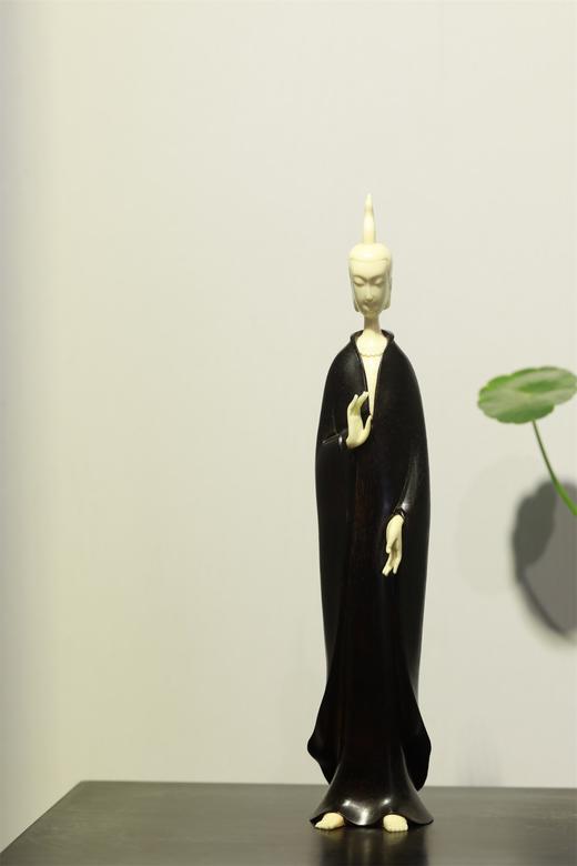 北魏佛组合小叶紫檀+猛犸牙摆件 商品图4