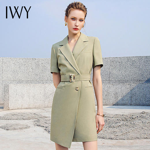 IWY/夏季绿色西装裙职业装女气质连衣裙232037Q1 商品图0