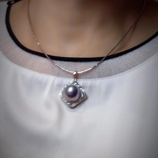 18k镶嵌马贝珍珠项坠 商品图5