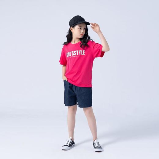 女童T恤2023夏季字母印花纯棉短袖T恤韩版时尚大童青少年女T恤 商品图1