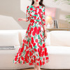 洋气修身，沙滩中袖时尚裙夏季雪纺碎花连衣裙YA318 商品缩略图2