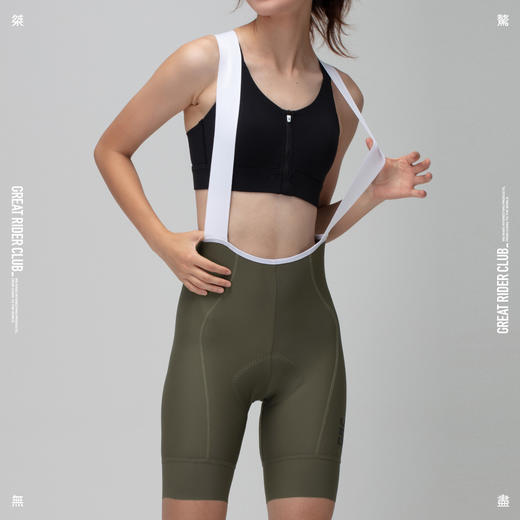 桀骜无尽LAB系列夏季新款骑行裤女士透气反光自行车骑行背带短裤 商品图4