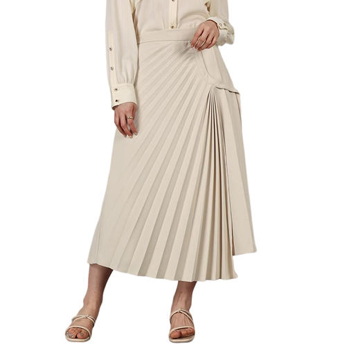 oldcolour春秋季商场同款不规则高腰气质百褶半身裙O32063276 商品图4