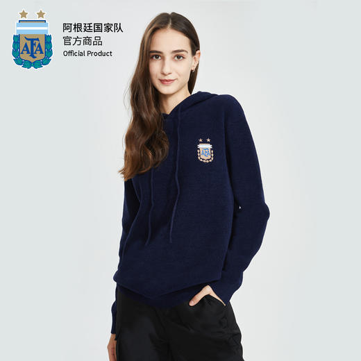 阿根廷国家队官方商品丨雪尼尔连帽毛衣 商品图2