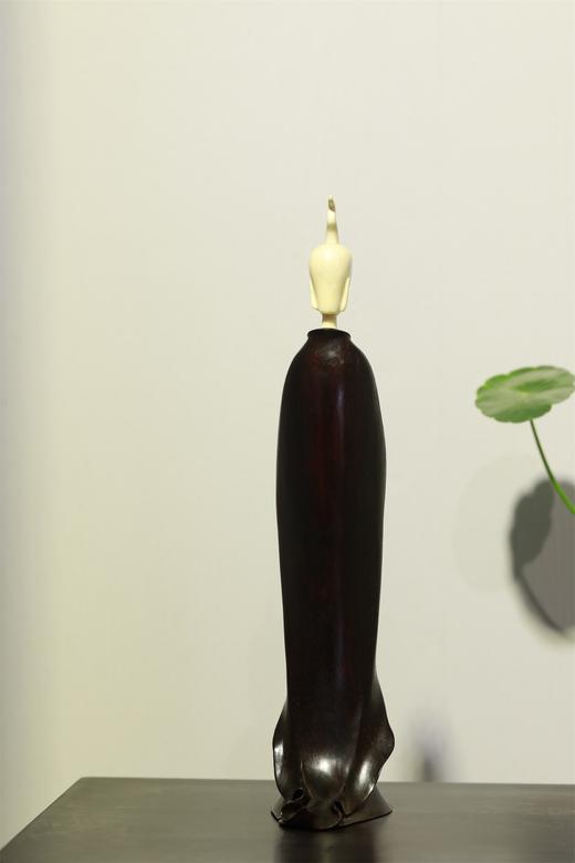 北魏佛组合小叶紫檀+猛犸牙摆件 商品图6