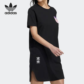 元旦超值抢购 （YY）adidas/阿迪达斯  三叶草女子女童圆领短袖休闲运动连衣裙 HF0115