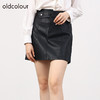 oldcolour欧珂女商场同款高腰a字包臀PU皮裙女O34061452 商品缩略图2