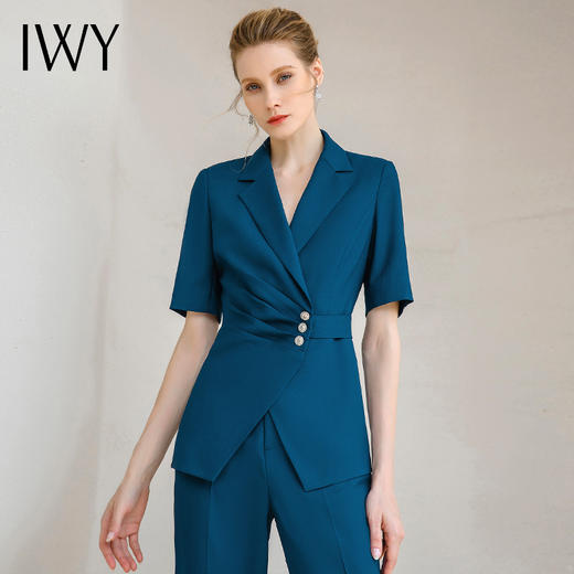 IWY/蓝色西装套装女显瘦高级感经理工作服气质女神范232020CP1 商品图0