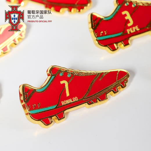 葡萄牙国家队官方商品丨球鞋徽章球员印号款胸针C罗纪念周边配饰 商品图2
