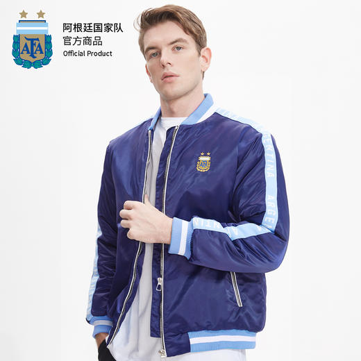 阿根廷国家队官方商品丨深蓝棒球服梅西足球迷周边外套冬加厚棉服 商品图3