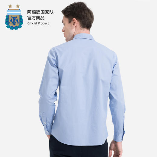 阿根廷国家队官方商品丨棉浅蓝衬衫刺绣logo休闲舒适 商品图4