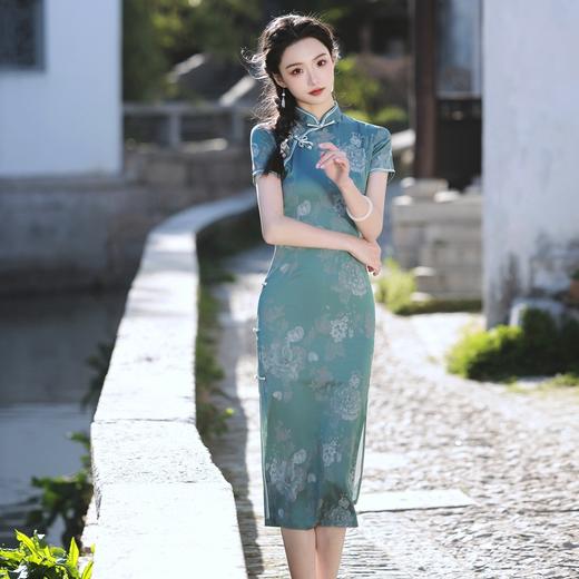 复古提花旗袍年轻款 优雅显瘦改良少女旗袍连衣裙BJS7627 商品图2