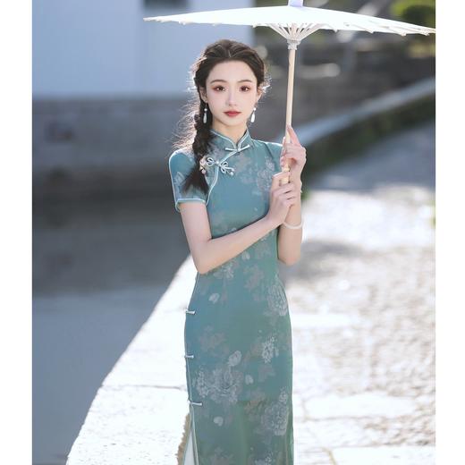 复古提花旗袍年轻款 优雅显瘦改良少女旗袍连衣裙BJS7627 商品图3