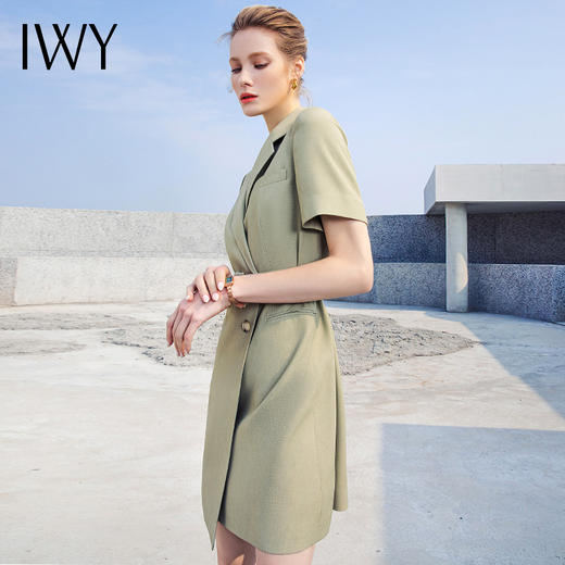 IWY/夏季绿色西装裙职业装女气质连衣裙232037Q1 商品图2