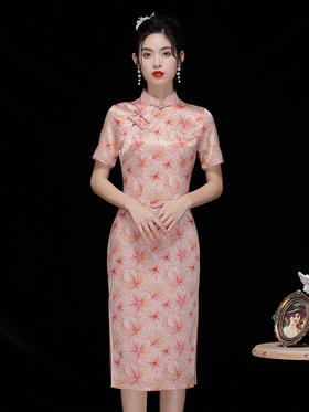日常改良，真丝旗袍连衣裙OY-230181