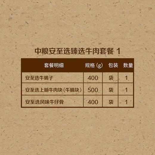 2023 中粮安至选臻选牛肉套餐 1 商品图1