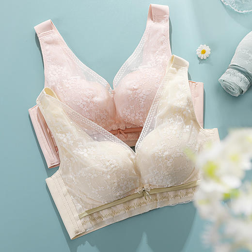 熳洁儿 内衣女小胸聚拢背心式调整型收副乳上托聚拢提拉文胸23261511 商品图6