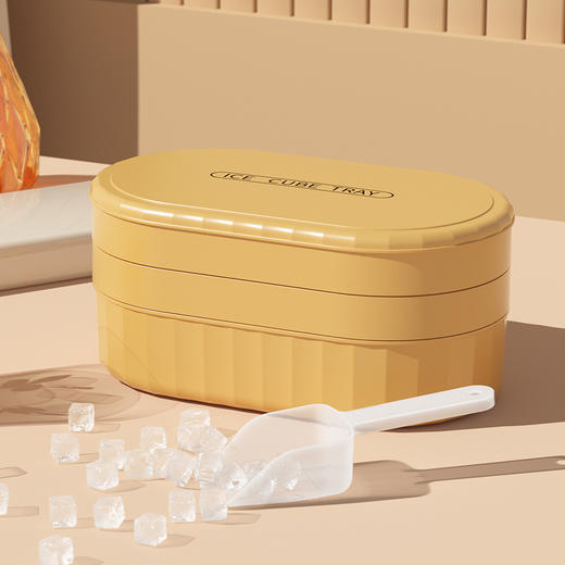 「三色可选！软底款」冰块模具大容量冰格家用储冰制冰盒餐饮用具带盖硅胶冰箱冻冰块 商品图1