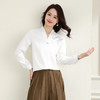 罗蒙气质休闲设计感夏季女式长袖衬衫轻薄透气舒适套头日常通勤衬衣女 商品缩略图3