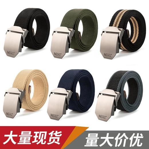 男式自动扣涤纶帆布腰带男款裤带潮2023新款帆布涤纶皮带 商品图0