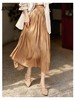 高腰松紧腰立体剪裁大摆百褶半身裙 商品缩略图3