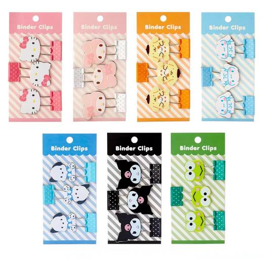 日本三丽鸥Sanrio库洛米美乐蒂玉桂狗燕尾夹票据夹 商品图0