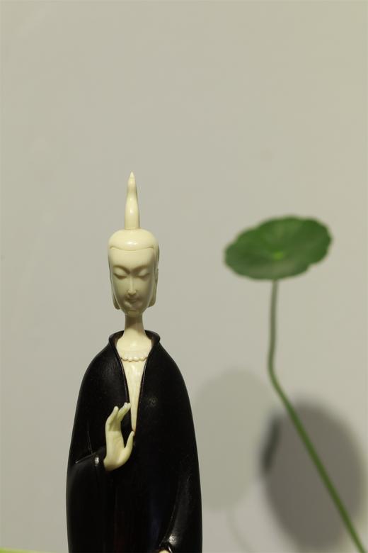 北魏佛组合小叶紫檀+猛犸牙摆件 商品图8