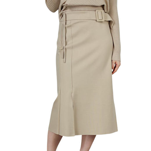 oldcolour春秋商场同款高腰显瘦简约气质中长款半身裙O32063258 商品图4