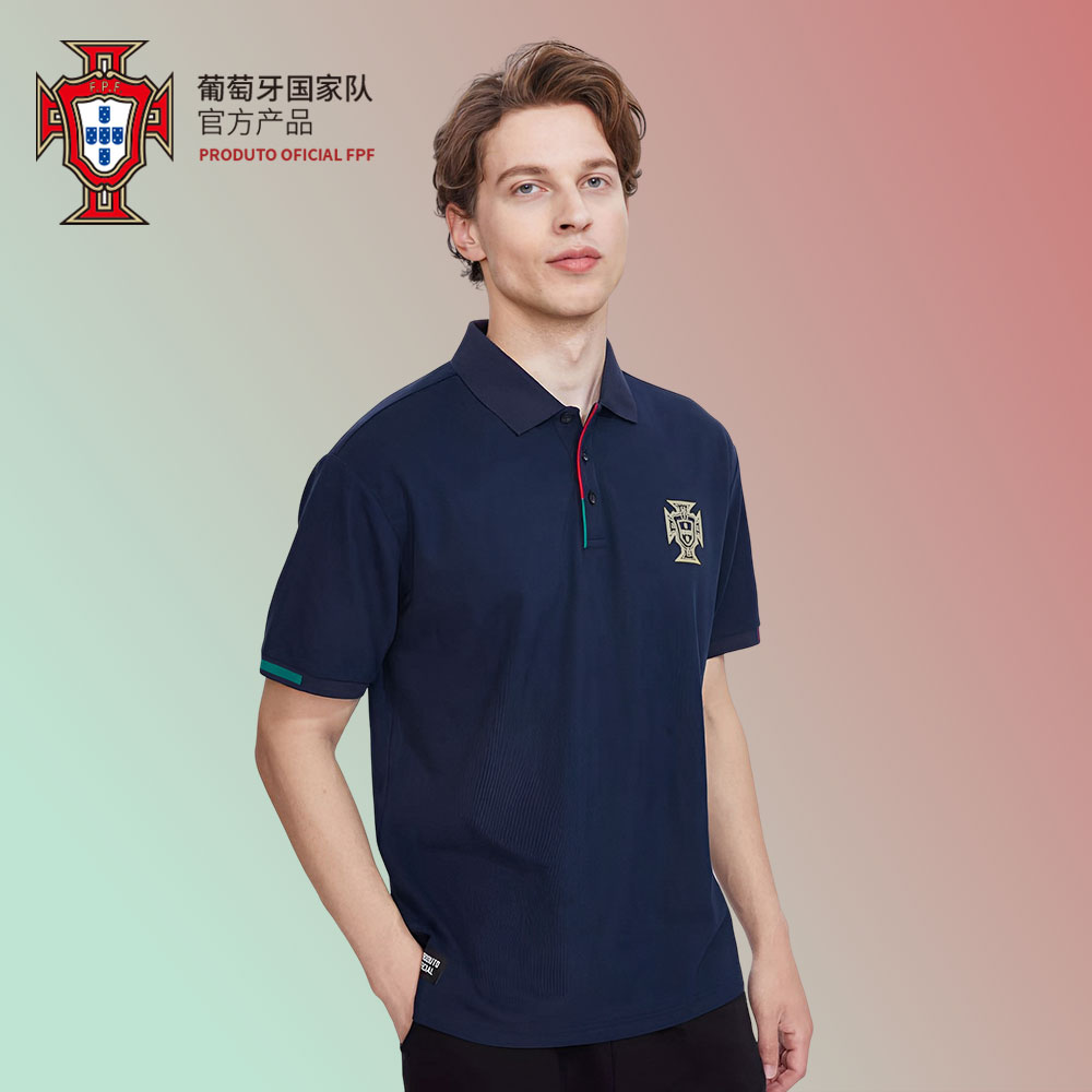 葡萄牙国家队官方商品丨商务简约夏季短T恤透气时尚上衣POLO衫