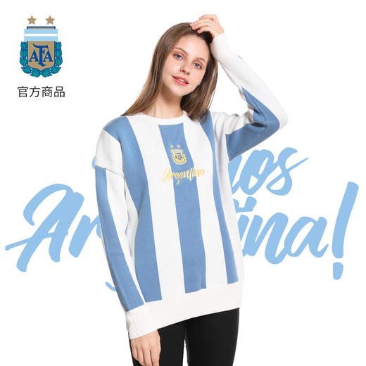 阿根廷国家队复古纪念毛衣保暖春秋休闲宽松经典运动打底秋季针织 商品图0