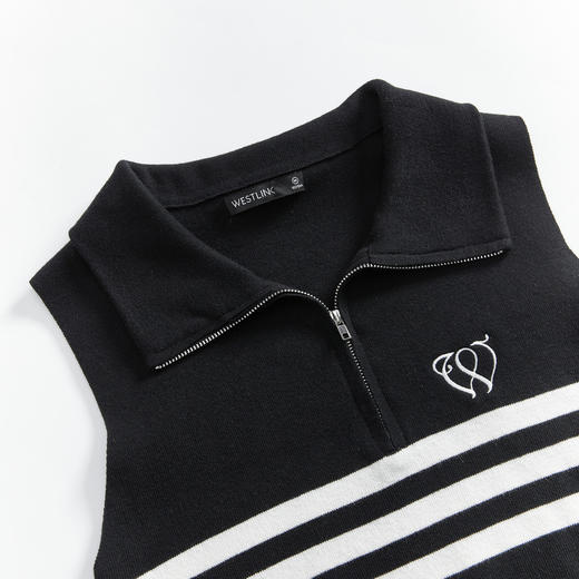 小清新减龄针织马甲早春新款宽松短款针织无袖上衣女V1838216 商品图5