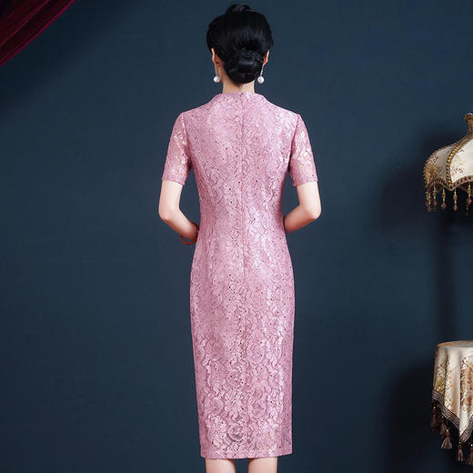 JC-WR5361喜婆婆旗袍婚礼春夏装高贵新娘母礼服喜庆婚宴连衣裙 商品图4