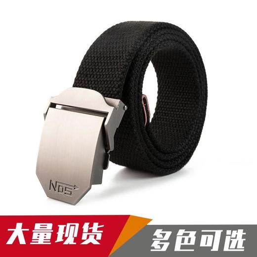 男式自动扣涤纶帆布腰带男款裤带潮2023新款帆布涤纶皮带 商品图2
