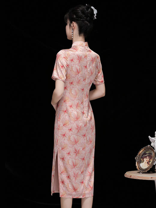 日常改良，真丝旗袍连衣裙OY-230181 商品图4