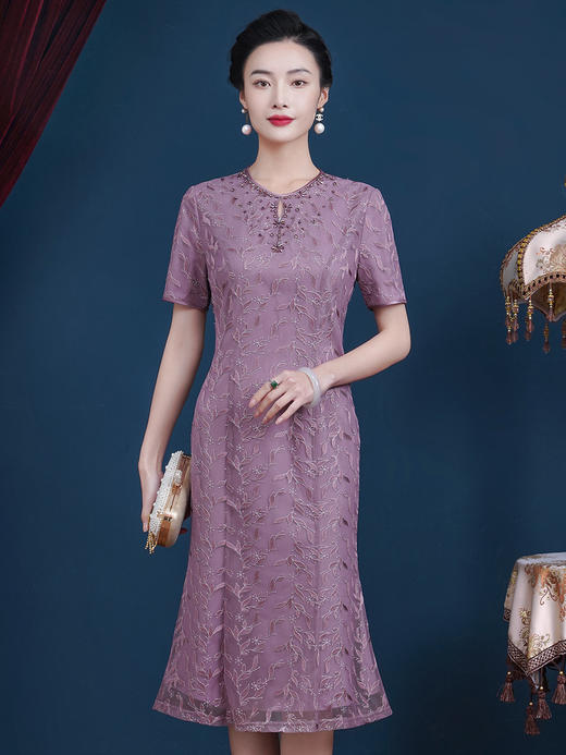 JC-WR5369婚宴礼服平时可穿高贵年轻时尚感喜婆婆旗袍夏季 商品图3