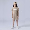 女童连衣裙2023夏季落肩宽松字母印花连衣裙大童青少年女连衣裙 商品缩略图3