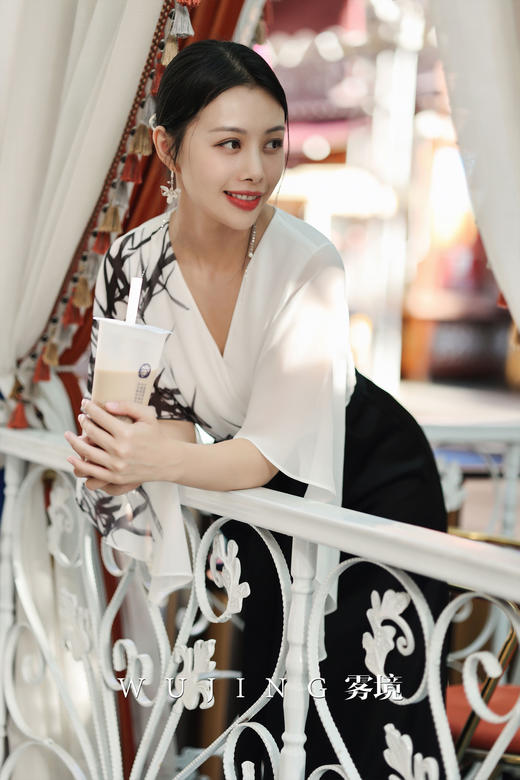 【雾境定制】节节高升水墨竹节新中式日本三醋酸连衣裙 3022153 商品图10